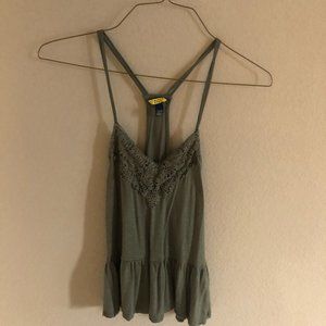 Green Lace Tank Top